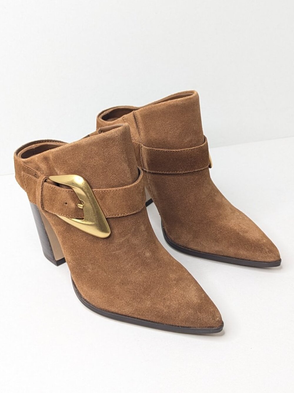 Vince Camuto Baily Mule Heels Brown Suede Women's 5